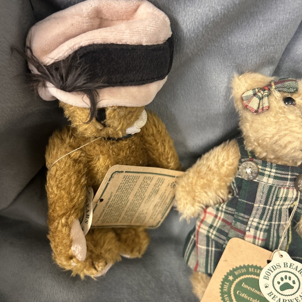 Boyds Bears HUCK BECKY CHANEL 6" Bear Lot Of 3. With Tags - Picture 4 of 8